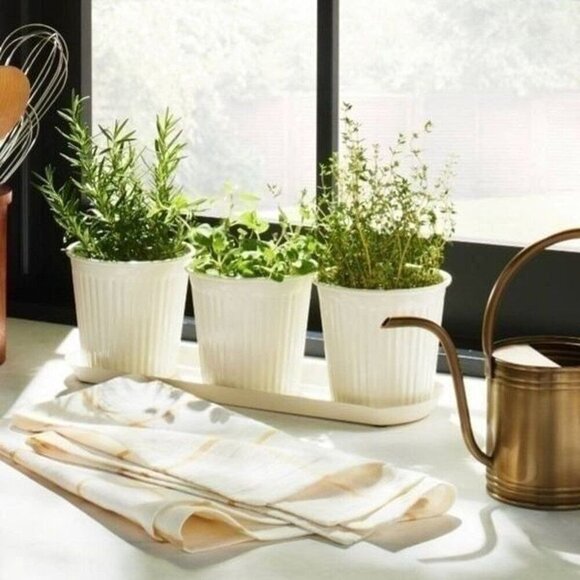 Hearth & Hand Magnolia Textured Stripe & Grid Lines Flour Sack Towel Blue, Gold‎ - Picture 7 of 9